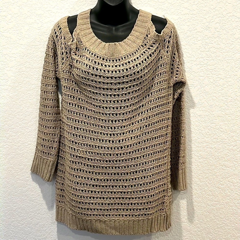 Cold shoulder sweater